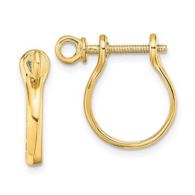 Shackle Link Screw Earrings 14k Gold TE834, MPN: TE834, 637218067657