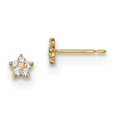 Madi K Kids CZ Diamond Star Post Earrings 14k Gold GK930, MPN: GK930, 883957870670