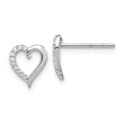 Heart Earrings 14k White Gold Diamond EM5521-005-WA, MPN: EM5521-005-WA, 883957206417