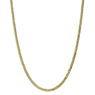 3.9mm Flat Beveled Curb Chain 28 Inch 10k Gold 10FBU100-28, MPN: 10FBU100-28, 191101727757