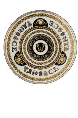 Versace Virtus Alphabet W Service Plate 13 Inch, MPN: 19335-403753-10263, 790955174016