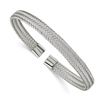6.00mm Mesh Wire Cuff Bangle Stainless Steel Polished SRB2598, MPN: SRB2598, 191101864971