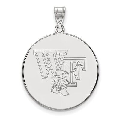 Wake Forest University Extra Large Disc Pendant Sterling Silver SS069WFU, MPN: SS069WFU, 8867747209…