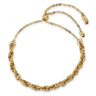 Leslie&#39;s Fancy Link Adjustable Bracelet 14k Gold Polished HB-LF1007, MPN: LF1007, 191101761706