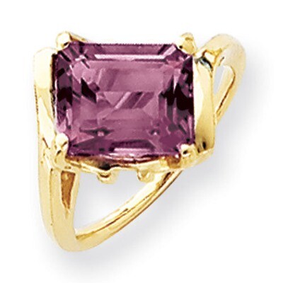 10x8mm Emerald Cut Rhodolite Garnet Ring 14k Gold Y4537RG, MPN: Y4537RG, 883957437255