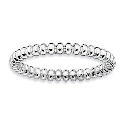 Beaded Ring - Sterling Silver Rhodium-plated QSK211, MPN: QSK211, 883957137131