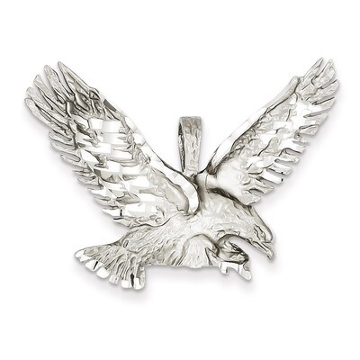 Polished Diamond-cut Eagle Pendant 14k White Gold D1337, MPN: D1337, 883957140414