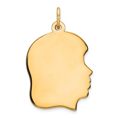 Engravable Girl Polished Disc Charm Sterling Silver Gold-plated QM359G/27, MPN: QM359G/27, 88395783…