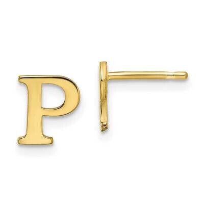 Initial Letter P Post Earrings 10k Gold Polished 10XNE46Y/P, MPN: 10XNE46Y/P,