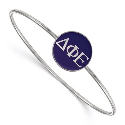 Delta Phi Epsilon Enameled Slip-on Bangle Sterling Silver SS024DPH-7, MPN: SS024DPH-7, 886774604299