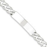 8 Inch Engravable Patterned Curb Link ID Bracelet Sterling Silver Polished QCD250-8, MPN: QCD250-8,…