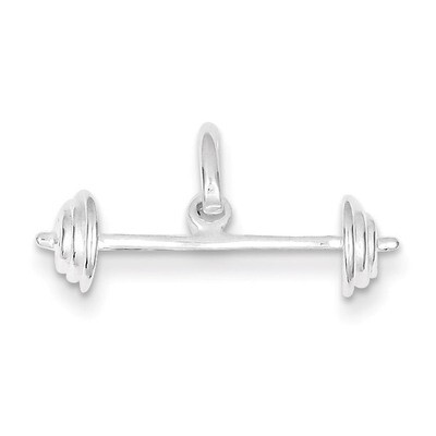Barbell Charm Sterling Silver QC297, MPN: QC297, 883957907567