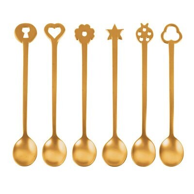 Sambonet Party Fashion Set 6 Party Spoons 52649N22, MPN: 52649N22,
