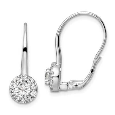Lab Grown Leverback Drop Earrings 14k White Gold EM8186-150-WLG, MPN: EM8186-150-WLG, 883957066202