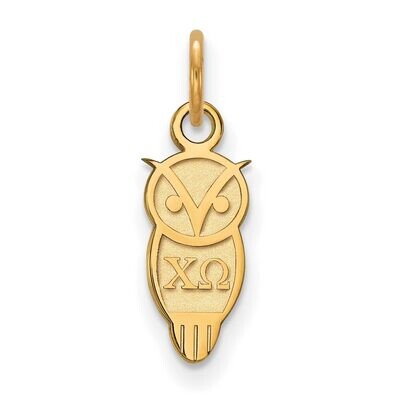 Chi Omega Extra Small Pendant Gold-plated Silver GP034CHO, MPN: GP034CHO, 886774936437