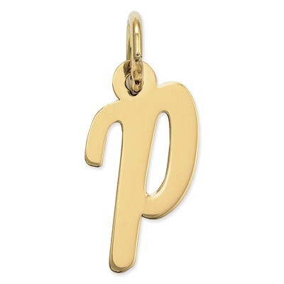 Initial P Charm 14k Gold Small Script YC658P, MPN: YC658P, 886774073354