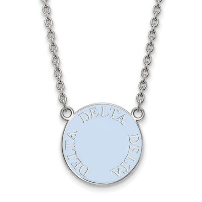 Delta Delta Delta Small Enameled Pendant with 18 Inch Chain Sterling Silver SS013DDD-18, MPN: SS013…