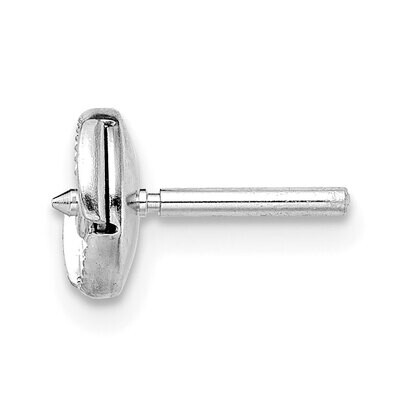 Large Guardian Comfort Trigger with Post Earring Mounting 14k White Gold WG665, MPN: WG665,