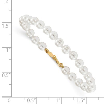 4.5mm-5.5mm Shell Bead Bracelet 5.25 Inch - 14k Gold GK559-5.25 by Madi K, MPN: GK559-5.25, 8867745…