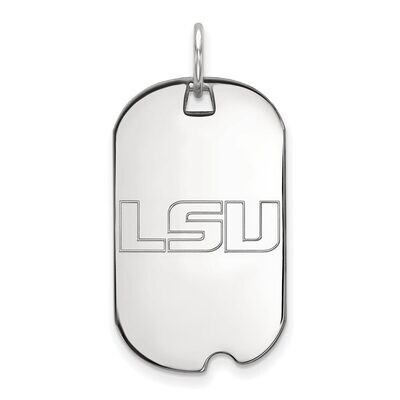 Louisiana State University Small Dog Tag 14k White Gold 4W021LSU, MPN: 4W021LSU, 886774843025