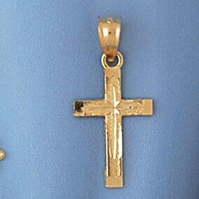 Dazzlers Jewelry Cross Pendant Necklace Charm Bracelet in Yellow, White or Rose Gold 8284, MPN: DZ-…