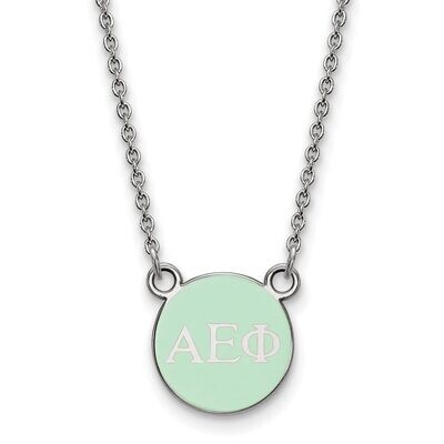 Alpha Epsilon Phi Extra Small Enameled Pendant with 18 Inch Chain Sterling Silver SS029AEP-18, MPN:…