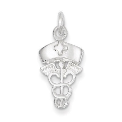 Nurse Symbol Charm Sterling Silver QC145, MPN: QC145, 883957849454