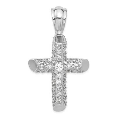 CZ Cross Pendant Sterling Silver QC4356, MPN: QC4356,