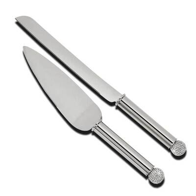 Stainless Nickel-plated Crystal Ball Knife &amp; Server Set GM21805, MPN: GM21805, 47105255652