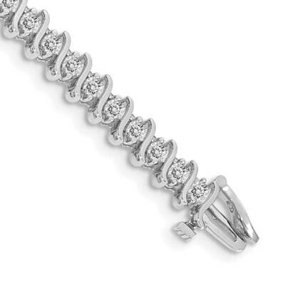 2.6mm Diamond Tennis Bracelet 14k White Gold X704WA, MPN: X704WA, 883957182094