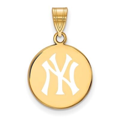New York Yankees Medium Enamel Disc Pendant Gold-plated Silver GP040YAN, MPN: GP040YAN, 886774941240