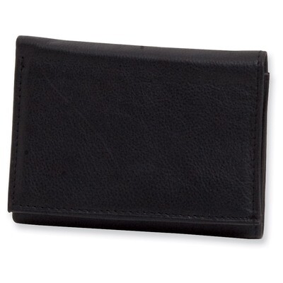 Mens Black Leather Tri-fold Wallet GP2051, MPN: GP2051, 191101572524