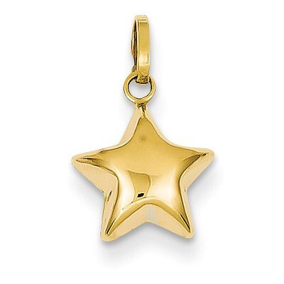 Puffed Star Charm 14k Gold XCH156, MPN: XCH156, 886774123820