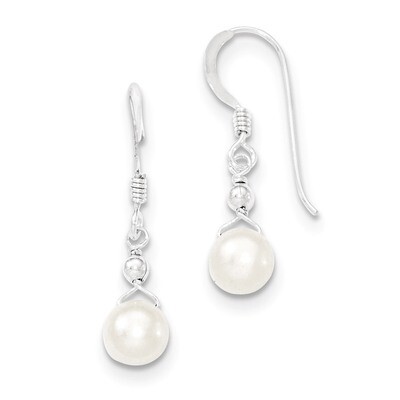 Cultured Pearl Dangle Earrings Sterling Silver QE2054, MPN: QE2054, 191101187964