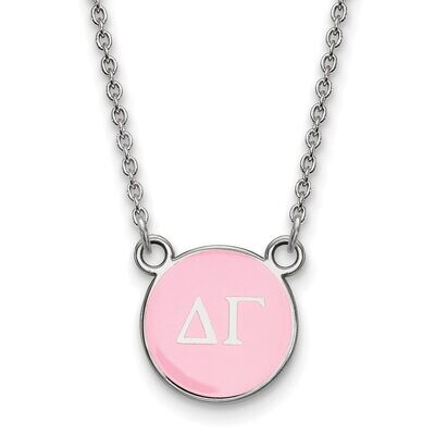 Delta Gamma Extra Small Enameled Pendant with 18 Inch Chain Sterling Silver SS029DG-18, MPN: SS029D…