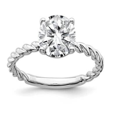 3ct. G H I True Light Oval Twisted Moissanite Solitaire Ring 14k White Gold RM6799-300-WMT, MPN: RM…
