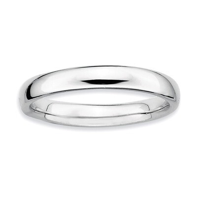 Polished Ring - Sterling Silver Rhodium-plated QSK247, MPN: QSK247, 883957157108