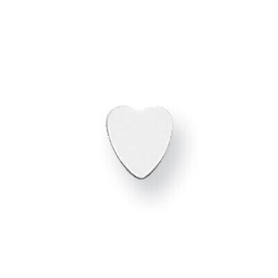 Heart Shape Stamping Sterling Silver Rhodium-plated SS1221, MPN: SS1221,