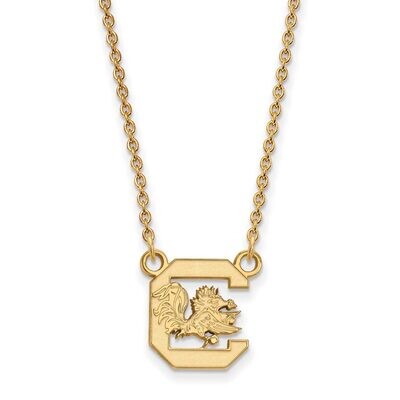 University of South Carolina Small Pendant with Chain Necklace Gold-plated Silver GP015USO-18, MPN:…