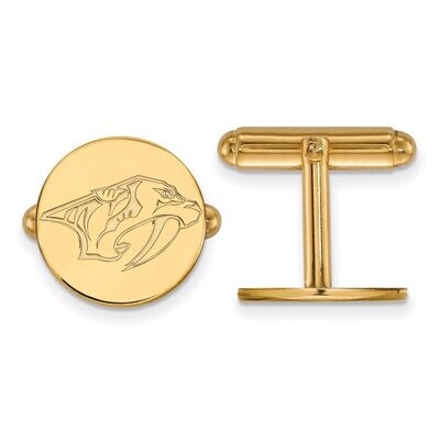 Nashville Predators Cufflinkss 14k Yellow Gold 4Y010PRE, MPN: 4Y010PRE, 886774739458