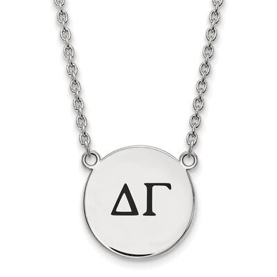 Delta Gamma Small Enameled Pendant with 18 Inch Chain Sterling Silver SS017DG-18, MPN: SS017DG-18, …