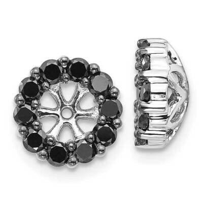 Black Diamond Earring Jackets 14k White Gold EJM5308-BK-062-WA, MPN: EJM5308-BK-062-WA, 191101537547