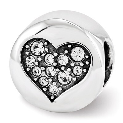Swarovski Elements Apr-Love Bead - Sterling Silver QRS3387, MPN: QRS3387, 886774964928