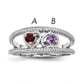 Synthetic Family Jewelry Ring Sterling Silver Rhodium-plated XMR65/2SS-5, MPN: XMR65_2W--6, 8867743…