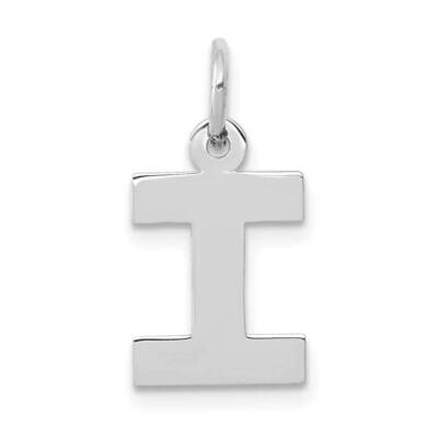 Block Initial I Charm 10k White Gold Small 10YC665I, MPN: 10YC665I,