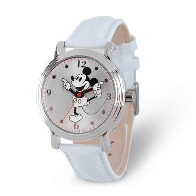 Disney Adult Size White Strap Mickey Mouse with Moving Arms Watch  XWA5758, MPN: XWA5758, 843231080…