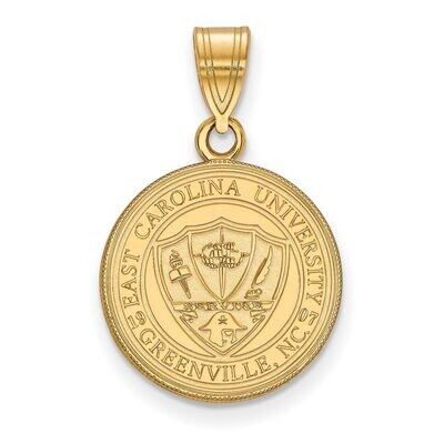 East Carolina University Medium Crest Pendant Gold-plated Silver GP053ECU, MPN: GP053ECU, 886774948…