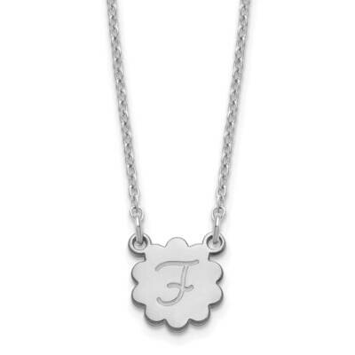 Initial Flower Necklace Sterling Silver Rhodium-plated XNA1352SS, MPN: XNA1352SS,
