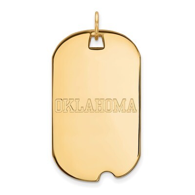 University of Oklahoma Large Dog Tag Gold-plated Sterling Silver GP049UOK, MPN: GP049UOK, 886774947…