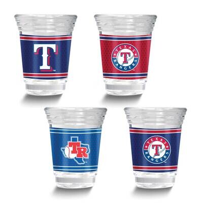 MLB Texas Rangers 4-piece Shot Glass Set GM26124-RAN, MPN: GM26124-RAN, 737538033803